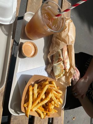 Kebab Wrap and homemade citronnade  at Season Square in Paris