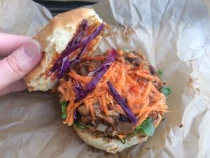 BBQ jackfruit sandwich at Season Square in Paris
