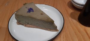 Vegan matcha cheesecake at Tombo in South West London