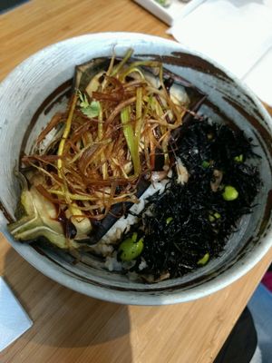aubergine rice bowl at Tombo in South West London