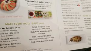 Vegan option at Tombo in South West London