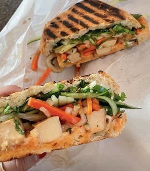 vegan bahn mi  at Mendocino Farms in Costa Mesa