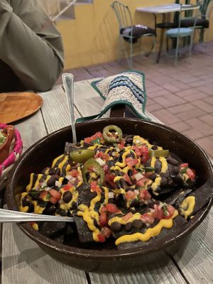 Vegan nachos were amazing.  at La Rana Vegana in Cabo San Lucas