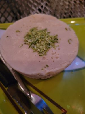 Key lime pie at La Rana Vegana in Cabo San Lucas