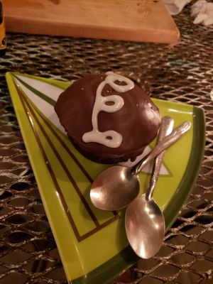 Large hostess cupcake! at La Rana Vegana in Cabo San Lucas