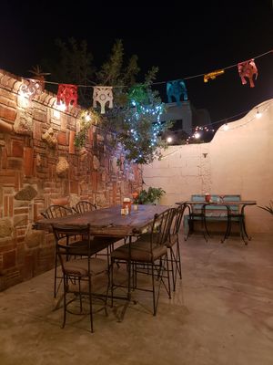 Courtyard at La Rana Vegana in Cabo San Lucas