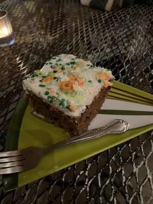 Carrot cake  at La Rana Vegana in Cabo San Lucas