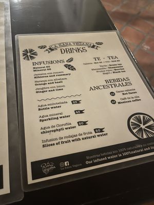 Menu  at La Rana Vegana in Cabo San Lucas