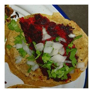 Taco de Chorizo at La Rana Vegana in Cabo San Lucas