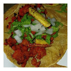 Taco al Pastor at La Rana Vegana in Cabo San Lucas