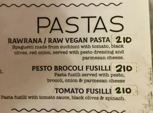 Menu closeup   at La Rana Vegana in Cabo San Lucas