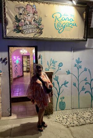 Front signage.  at La Rana Vegana in Cabo San Lucas