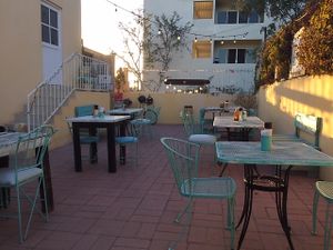 Lovely decor and peaceful ambience at La Rana Vegana in Cabo San Lucas