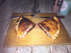 Special night calzone at La Rana Vegana in Cabo San Lucas