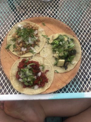 Vegan tacos!!  at La Rana Vegana in Cabo San Lucas