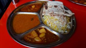 vegan thaali at Om Vegetarian - Spencer St in West Melbourne