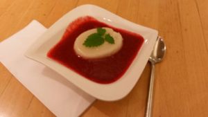 Kokos-Pannacotta at Die Vollwertkuche in Heidelberg