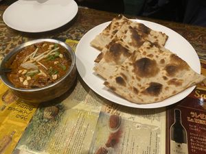Aubergine masala and tandoori roti   at Santoshi in Toyama