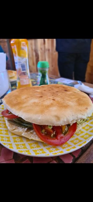 vegan sandwich at 02 Salon de Te in San Pedro De Atacama