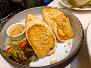 Tofu satay wrap at Veganerie - Siam Paragon in Bangkok