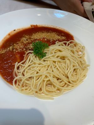 Pasta with sausage   at Veganerie - Siam Paragon in Bangkok