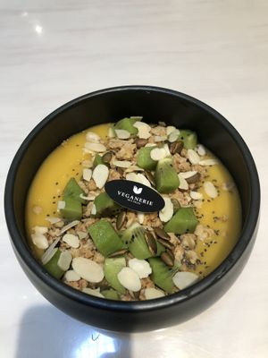 Mango smoothie bowl  at Veganerie - Siam Paragon in Bangkok