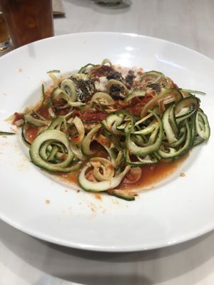 Zoodles with meatballs   at Veganerie - Siam Paragon in Bangkok