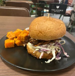 Pulled Pork Burgerr  at Veganerie - Siam Paragon in Bangkok