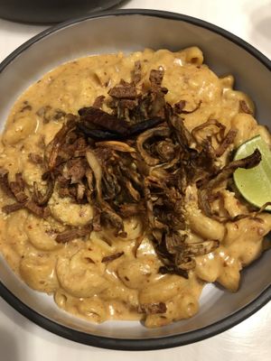 tom yum mac and cheese  at Veganerie - Siam Paragon in Bangkok