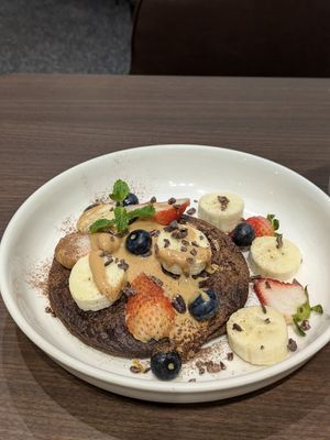 Pea protein pancakes at Veganerie - Siam Paragon in Bangkok