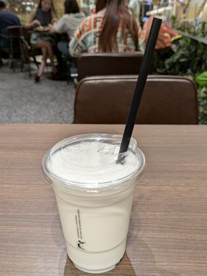 Coconut smoothie at Veganerie - Siam Paragon in Bangkok
