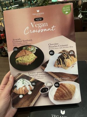Croissant menu  at Veganerie - Siam Paragon in Bangkok