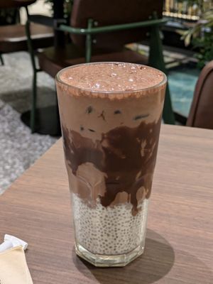Cocoa Chia Pudding with Almond Milk at Veganerie - Siam Paragon in Bangkok