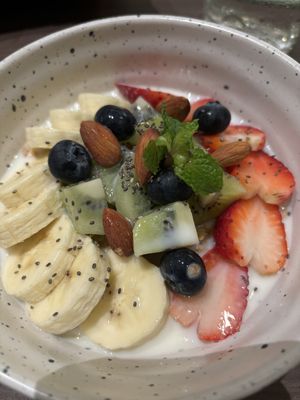 Granola and fruitt  at Veganerie - Siam Paragon in Bangkok