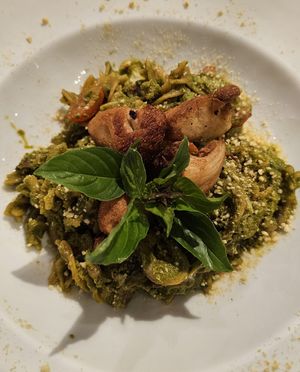 rubbery bits on top at Veganerie - Siam Paragon in Bangkok