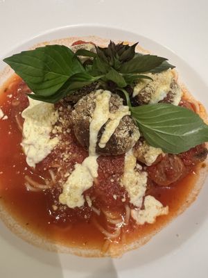 Meatless ball pasta #Veganuary at Veganerie - Siam Paragon in Bangkok