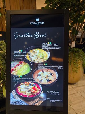 Menu at Veganerie - Siam Paragon in Bangkok
