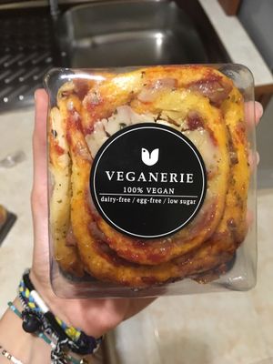 Delicious pizza rolls  at Veganerie - Siam Paragon in Bangkok