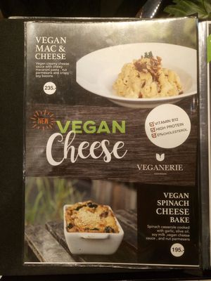 Menu at Veganerie - Siam Paragon in Bangkok