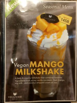 Menu at Veganerie - Siam Paragon in Bangkok