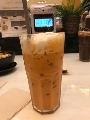 Iced Thai tea with soya milk  at Veganerie - Siam Paragon in Bangkok