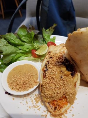 Tofu satay wrap at Veganerie - Siam Paragon in Bangkok