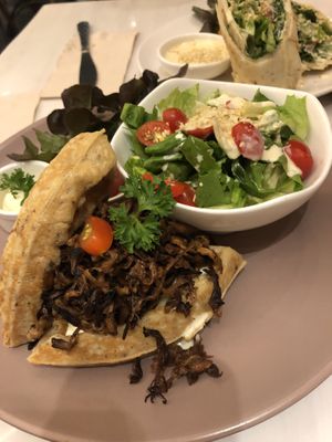 BBQ pulled pork waffle at Veganerie - Siam Paragon in Bangkok