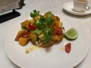 Avocado salad on hash browns!!! GF!  at Veganerie - Siam Paragon in Bangkok