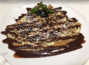 Chocolate, banana and almond crepes at Veganerie - Siam Paragon in Bangkok