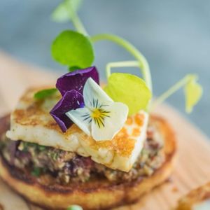 Halloumi and Tapenade Bruschetta at The Hidden Olive in Plymouth