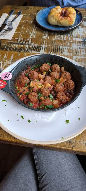 Vegan meatless meatballs at Zizzi in Belfast
