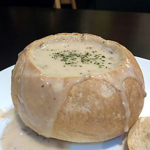 Mushroom Soup at Roma's Deli in Central Singapore