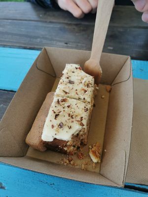 Carrot cake with feijoas at Zens Kitchen Food Truck in Murchison