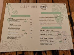 Añado carta a dia de hoy, julio 2021 at Soul Kitchen in Avila